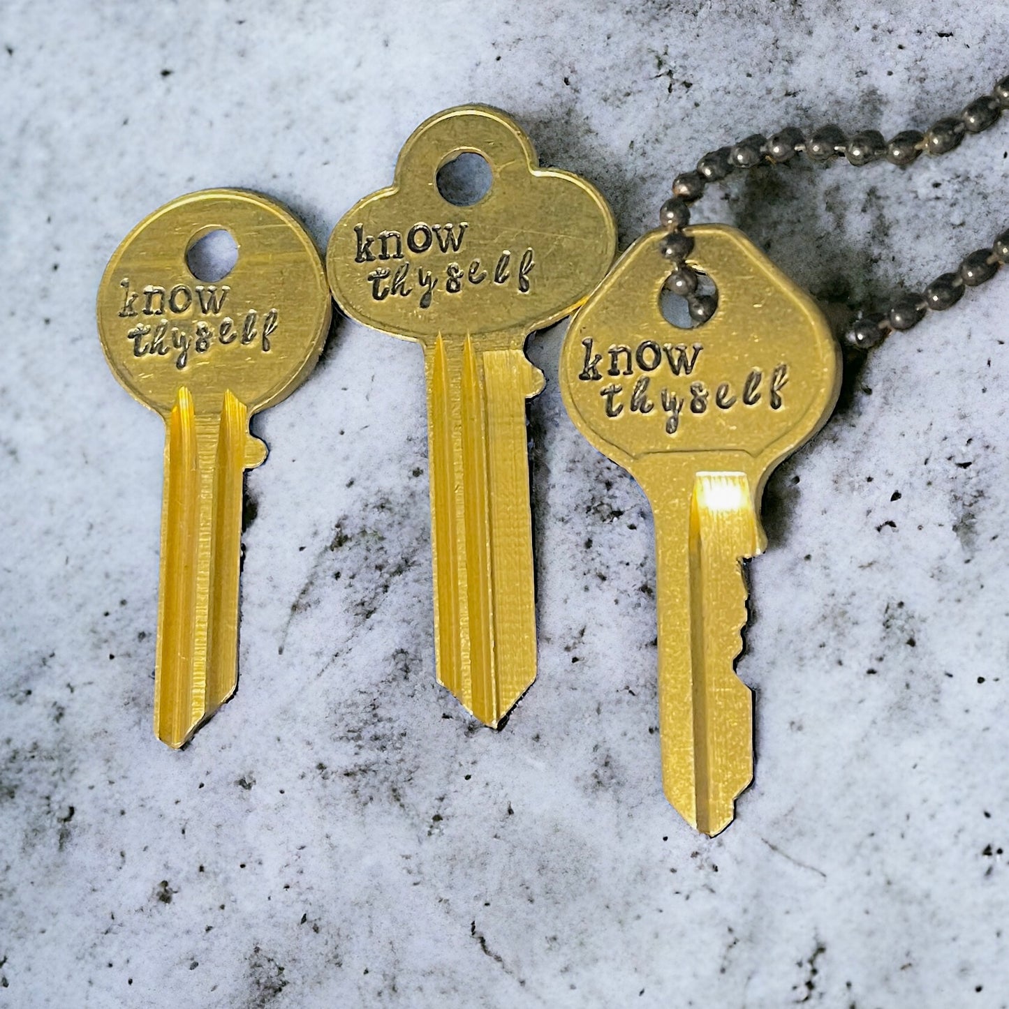 Know Thyself Key Necklace