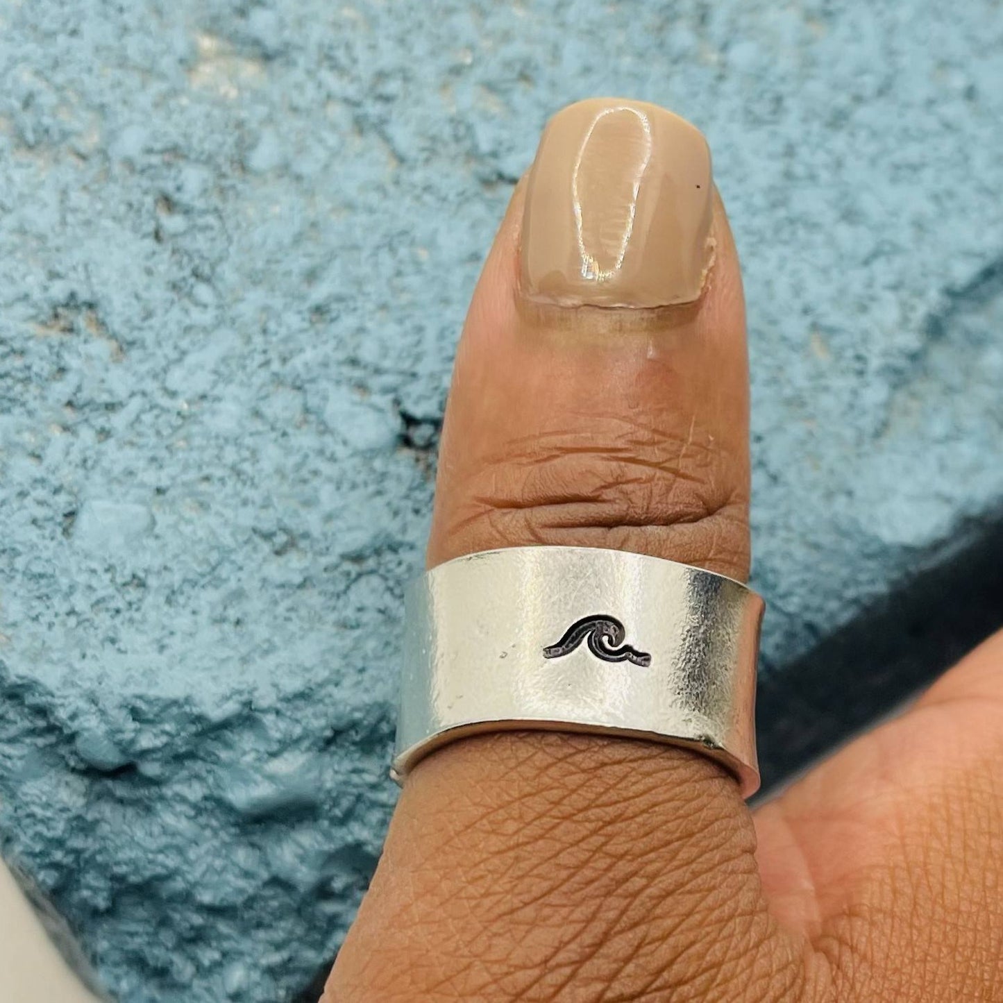 Living Water Silver Cuff Ring - GIFTKEYSROCK