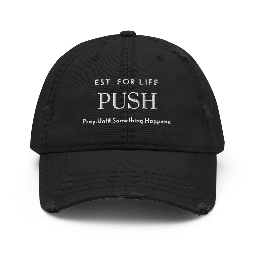 PUSH Distressed Hat - GIFTKEYSROCK