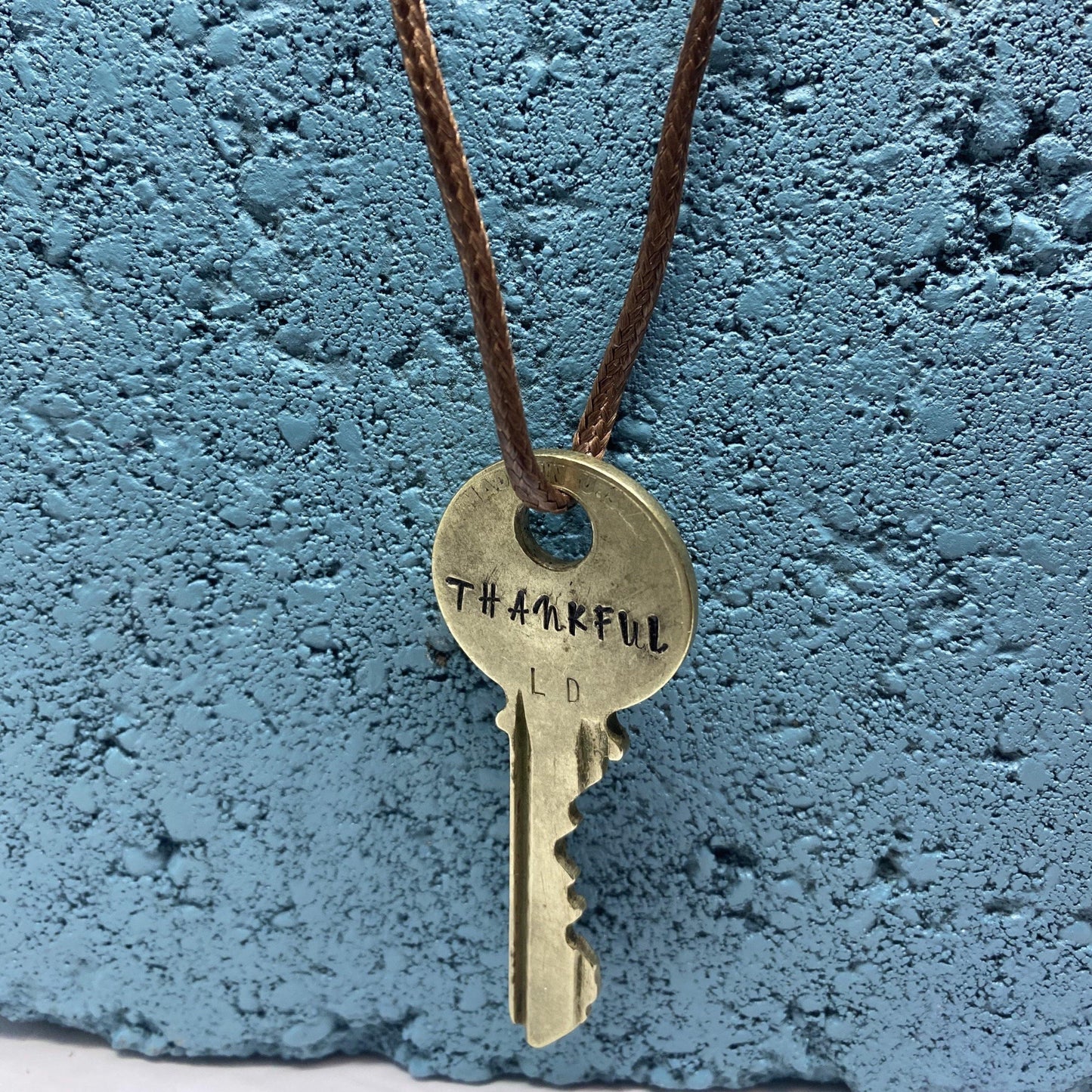 hand stamped jewelry, handmade jewelry, key necklace, inspirational jewelry, vintage key necklace, vintage jewelry