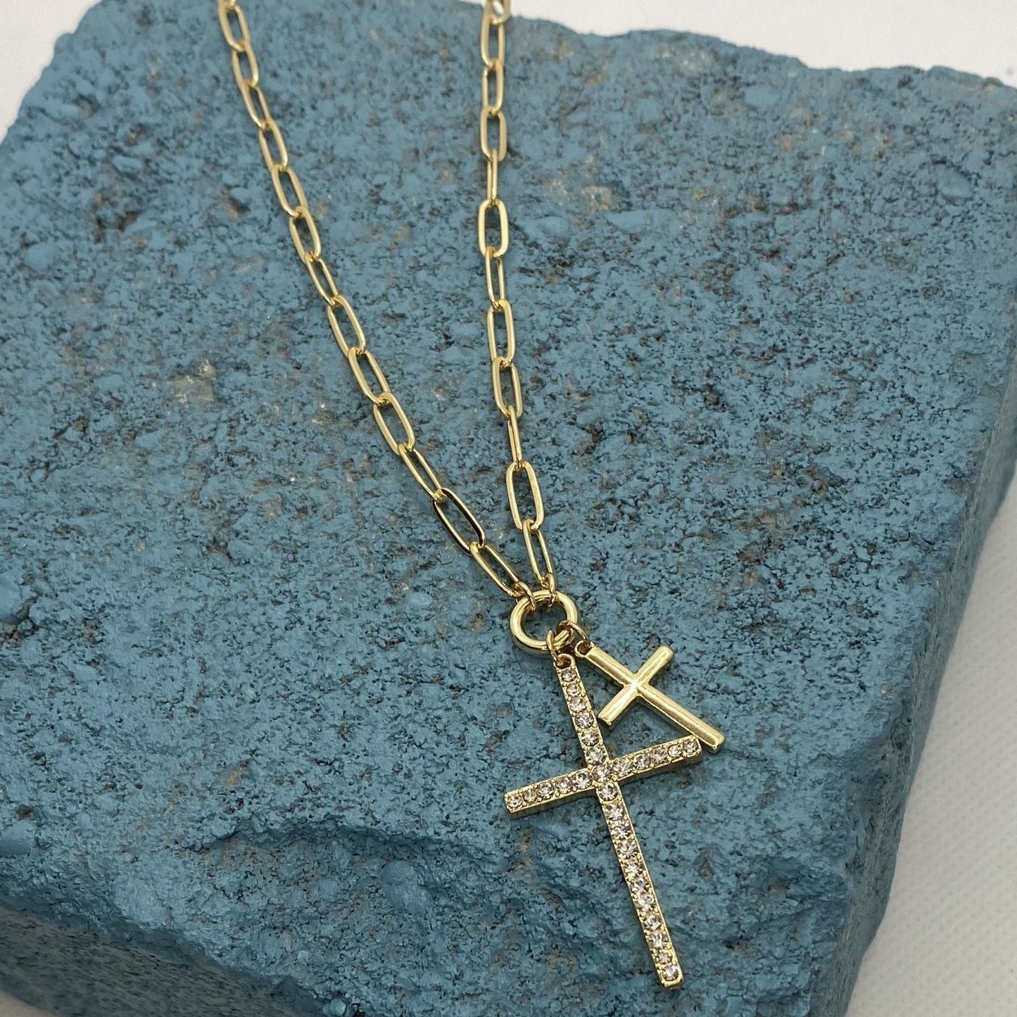‘Twas Grace Dual Pave Pendant Necklace - GIFTKEYSROCK