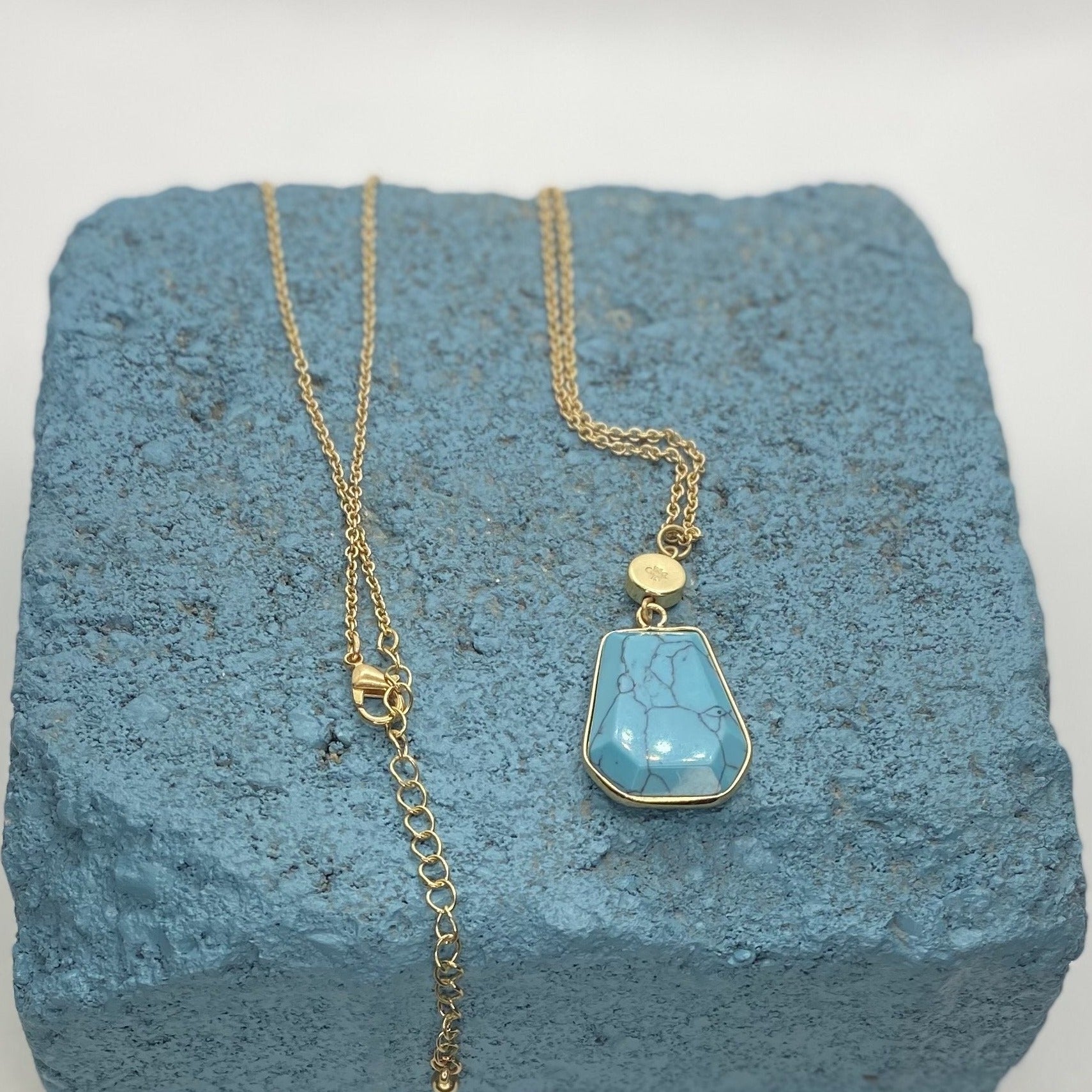 GKR “Signature” Semi Precious Stone Pendant Necklace - GIFTKEYSROCK 