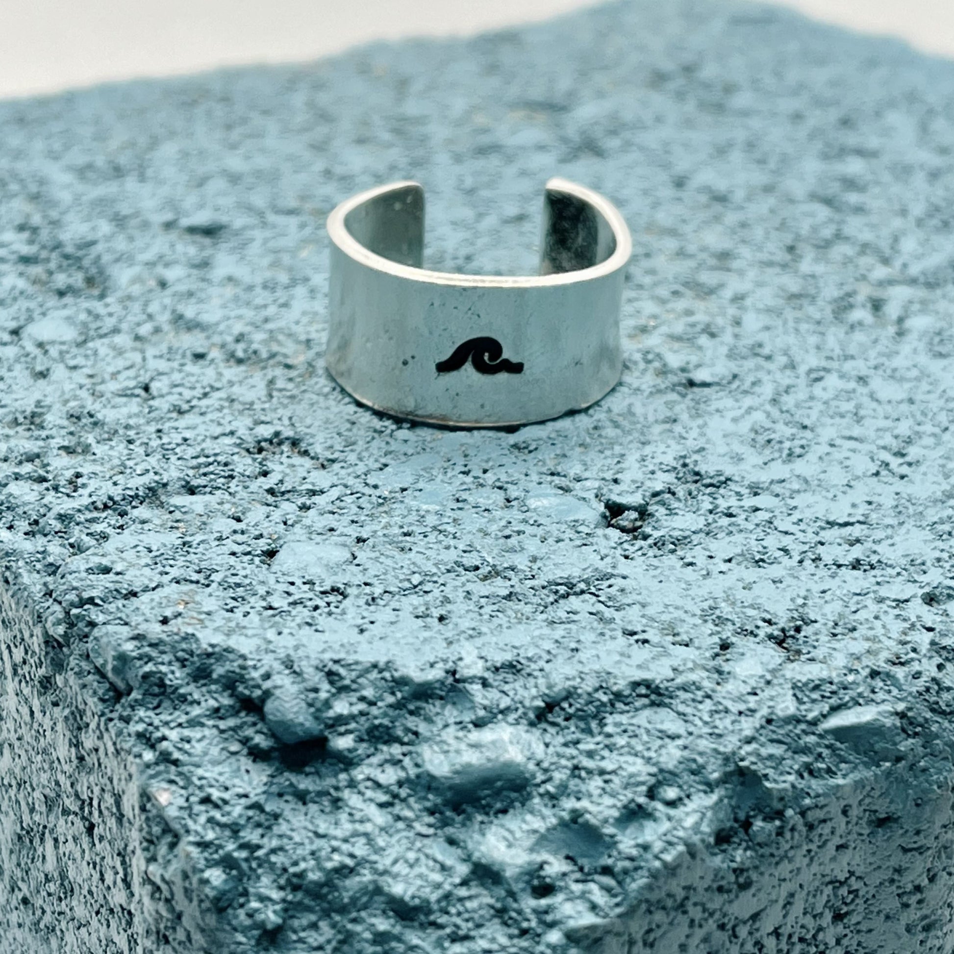 Living Water Silver Cuff Ring - GIFTKEYSROCK 