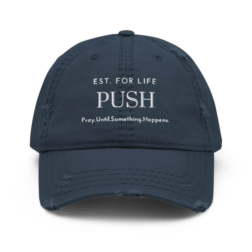 PUSH Distressed Hat - GIFTKEYSROCK 