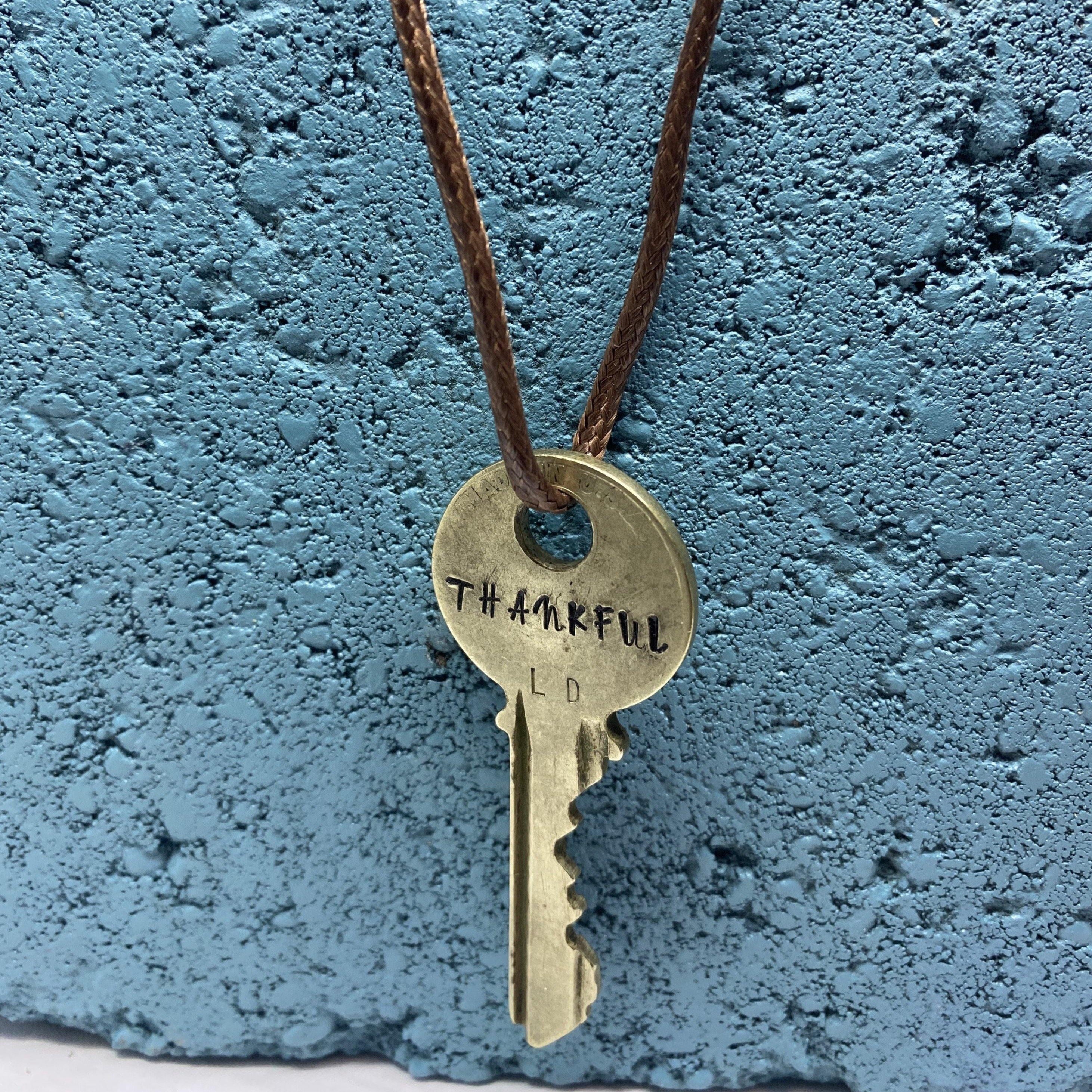 Thankful Vintage Key Necklace
