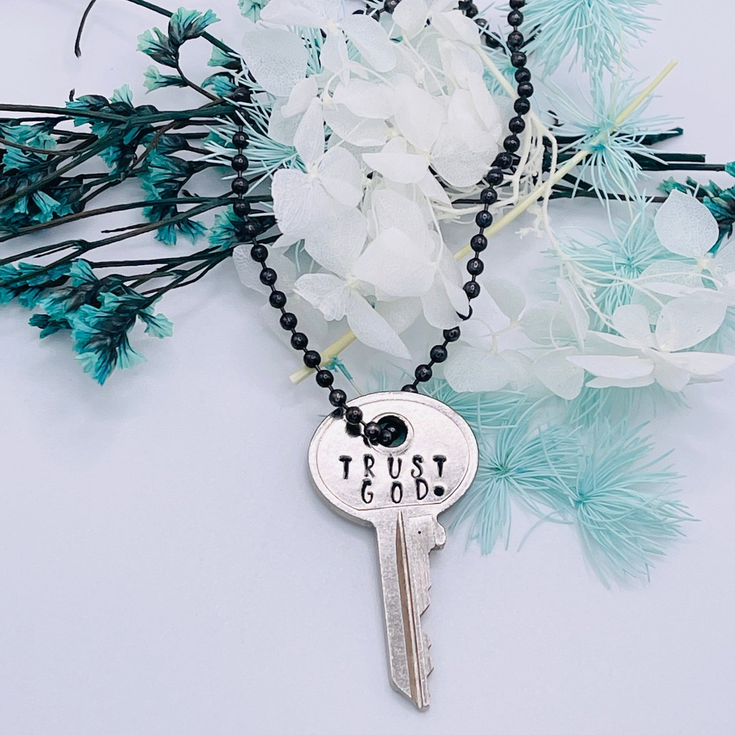 Trust God. Key Necklace